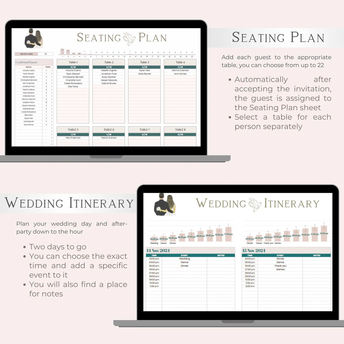 Ultimate Wedding Planner | Budget, Guest List, Seating Plan, Timeline, Vendors, Gifts, Photos, Honeymoon & More