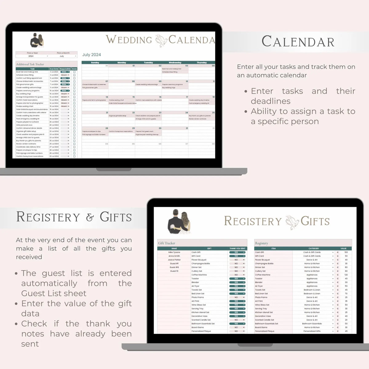 Ultimate Wedding Planner | Budget, Guest List, Seating Plan, Timeline, Vendors, Gifts, Photos, Honeymoon & More