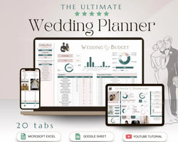 Ultimate Wedding Planner | Budget, Guest List, Seating Plan, Timeline, Vendors, Gifts, Photos, Honeymoon & More
